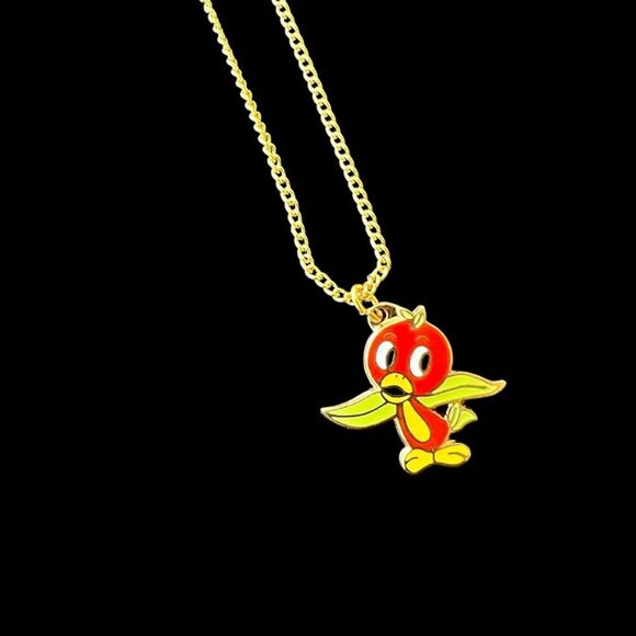 Vintage Disney Florida Orange Bird Pendant Necklace - Picture 1 of 4